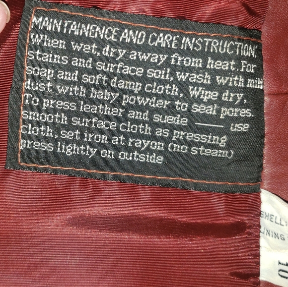 VINTAGE AGNER BELTED JACKET OXBLOOD SZ 10 - Picture 8 of 15